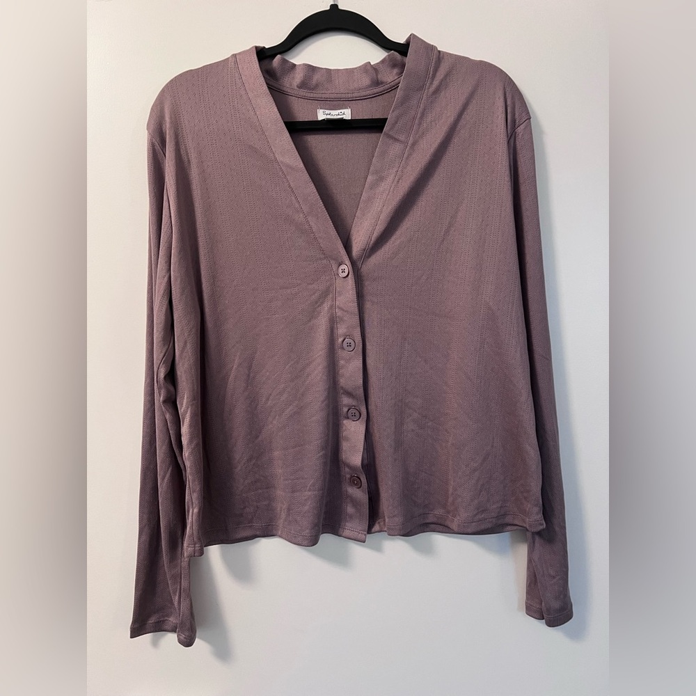 Splendid PJ set (cardigan, tank top, and pants) L - mauve pink
